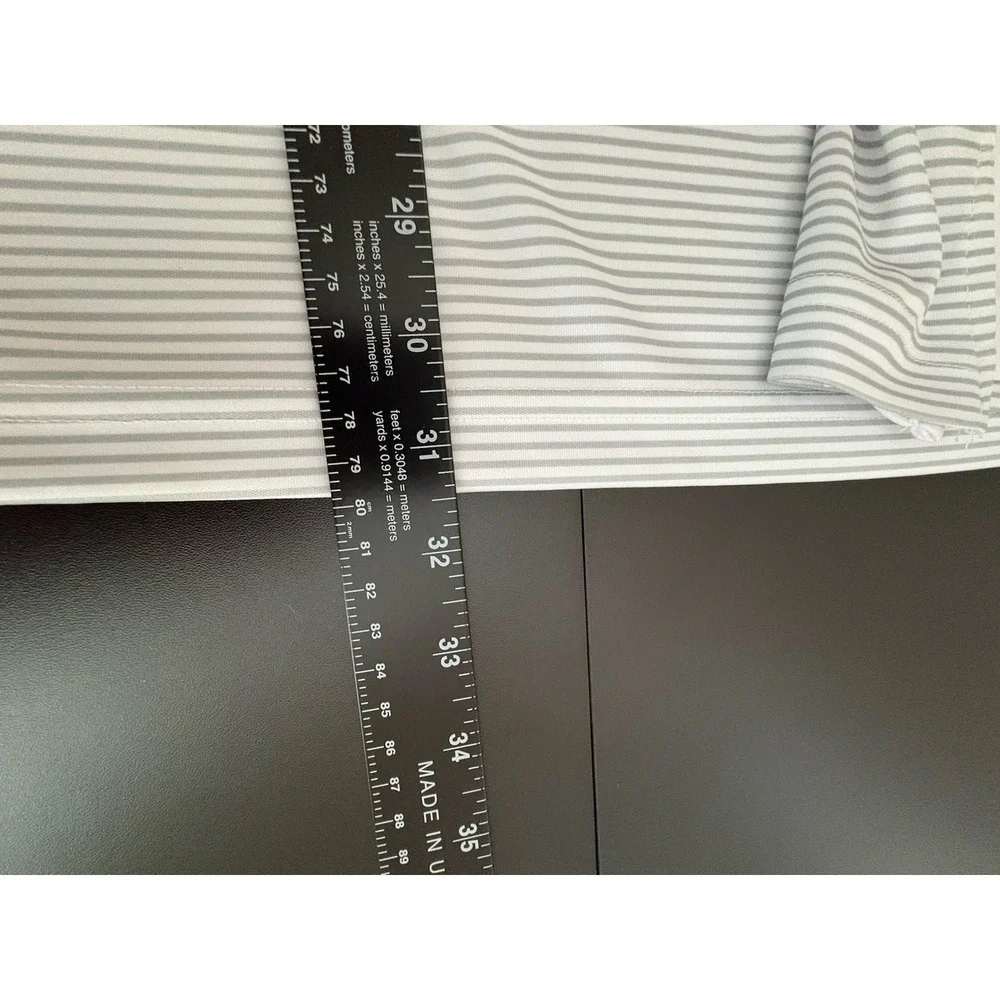 Ben Hogan Polo Shirt Mens 3XL White, Gray Stripes,  Golf Performance Shirt - Picture 7 of 8